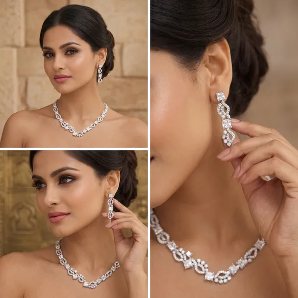 White_American_Diamond_Crystal_Wave_Necklace_Set_For_Women