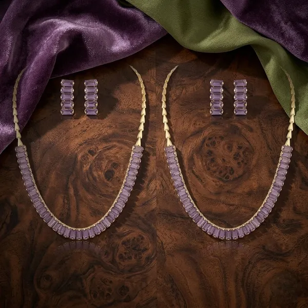 Purple_American_Diamond_Rectangular_Stone_Necklace_Set_For_Women