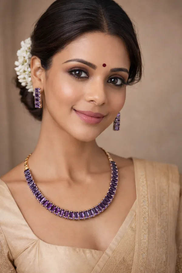 Purple_American_Diamond_Rectangular_Stone_Necklace_Set_For_Women