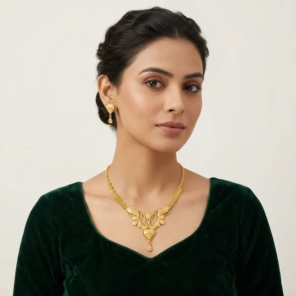AMRITRATAN_Micro_Gold_Forming_Butterfly_Pendant_Necklace_Set_with_Matching_Earrings_|_Traditional_Designer_Jewellery_for_Women_&_Girls_|_Wedding,_Festive_&_Ethnic_Wear