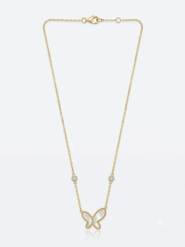 AMRITRATAN_Gold_Plated_Butterfly_Pendant_Necklace_for_Women_&_Girls_|_Elegant_Mother_of_Pearl_Charm_with_CZ_Accents_|_Daily_Wear,_Office,_Party_&_Gift