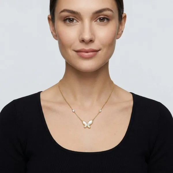 AMRITRATAN_Gold_Plated_Butterfly_Pendant_Necklace_for_Women_&_Girls_|_Elegant_Mother_of_Pearl_Charm_with_CZ_Accents_|_Daily_Wear,_Office,_Party_&_Gift