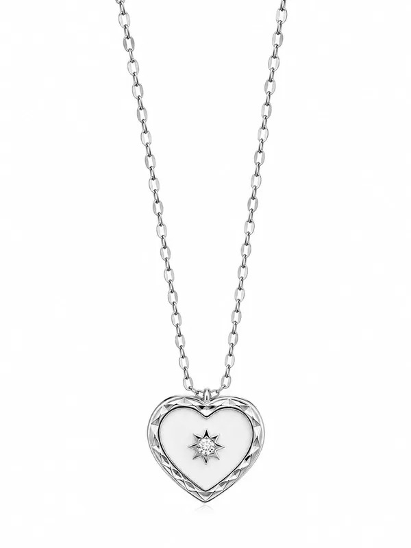 AMRITRATAN_Silver_Toned_Heart_Pendant_Necklace_for_Women_&_Girls_|_Minimalist_Crystal_Accent_Pendant_|_Daily_Wear,_Office,_Party_&_Gift