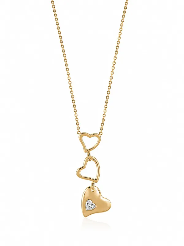 AMRITRATAN_Gold_Plated_Triple_Heart_Pendant_Necklace_for_Women_&_Girls_|_Minimalist_Stainless_Steel_Chain_Necklace_|_Daily_Wear,_Party_&_Gift_Jewellery