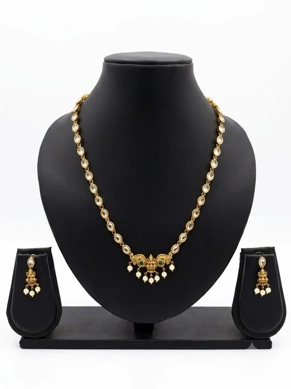 AMRITRATAN_Gold-Plated_Temple_Inspired_Traditional_Necklace_Set_with_Pearl_Drops_|_Antique_Finish_Ethnic_Jewellery_for_Women_&_Girls_|_Wedding,_Festive_&_Party_Wear