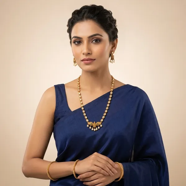 AMRITRATAN_Gold-Plated_Temple_Inspired_Traditional_Necklace_Set_with_Pearl_Drops_|_Antique_Finish_Ethnic_Jewellery_for_Women_&_Girls_|_Wedding,_Festive_&_Party_Wear