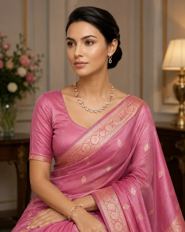 AMRITRATAN_Gold_Plated_Designer_Necklace_Set_with_Matching_Earrings_|_Contemporary_Oval_Link_Micro_CZ_Jewellery_for_Women_&_Girls_|_Party,_Wedding_&_Festive_Wear