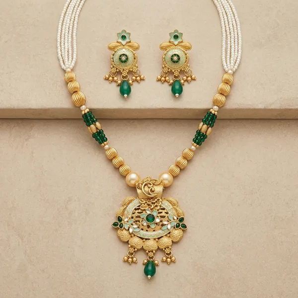 Green_Golden_Kundan_Filigree_Beaded_Necklace_Set_For_Women