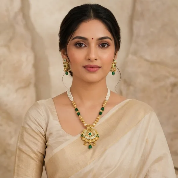 Green_Golden_Kundan_Filigree_Beaded_Necklace_Set_For_Women