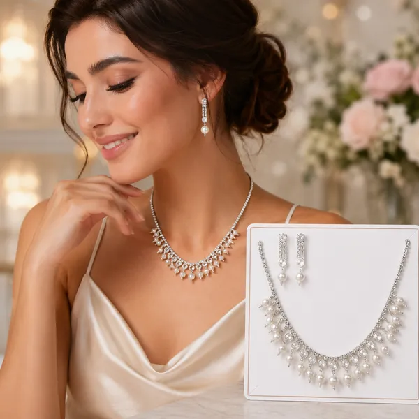 Silver_American_Diamond_Pearl_Crystal_Cascading_Necklace_Set_For_Women