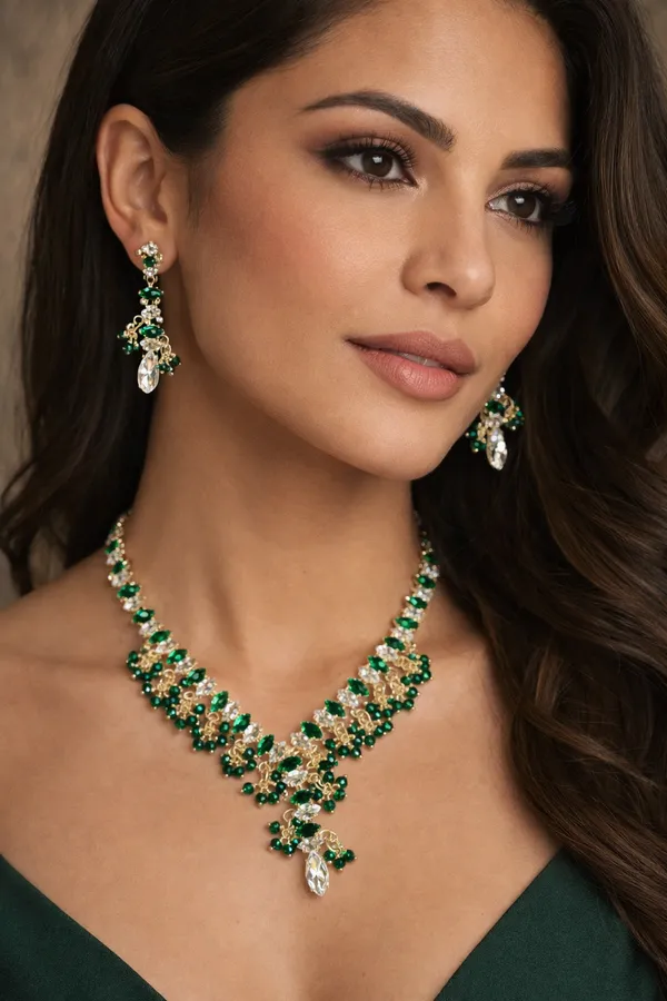 Green_White_American_Diamond_Stone_Necklace_Set_For_Women