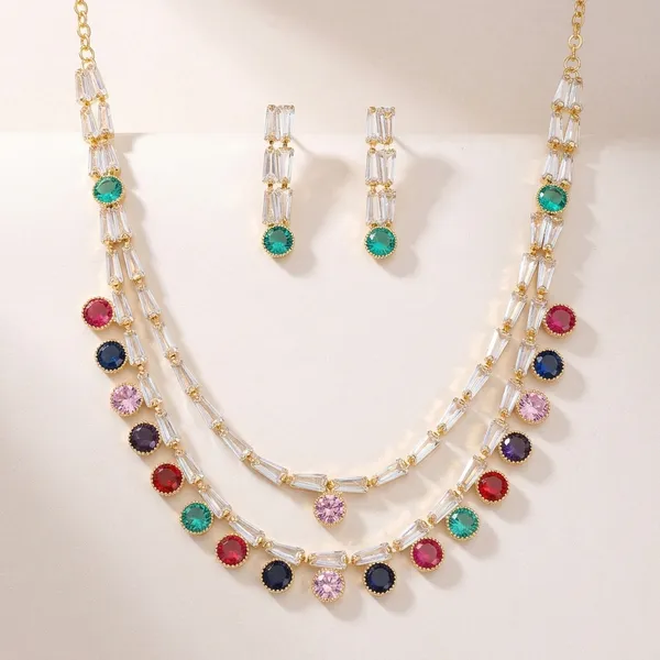 Multicolor_Crystal_Multi_Strand_Statement_American_Diamond_Necklace_Set_For_Women