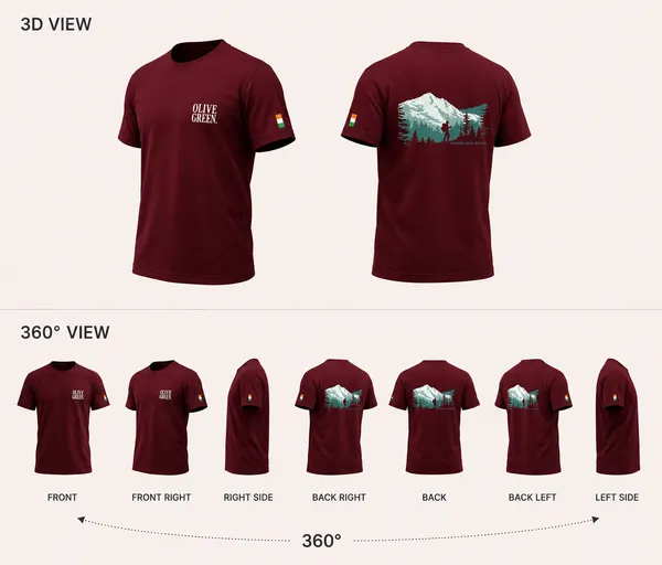 Olive_Green_Graphic_T-Shirt_-_The_Mission_-_Cabernet_Red