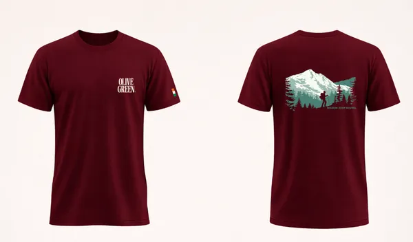 Olive_Green_Graphic_T-Shirt_-_The_Mission_-_Cabernet_Red