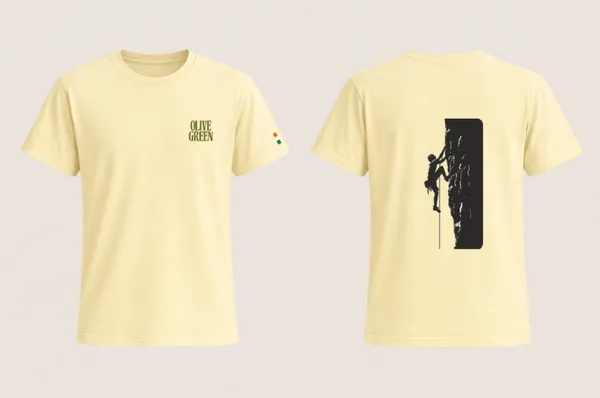 Olive_Green_Graphic_T-Shirt_-_Climber_-_Ivory