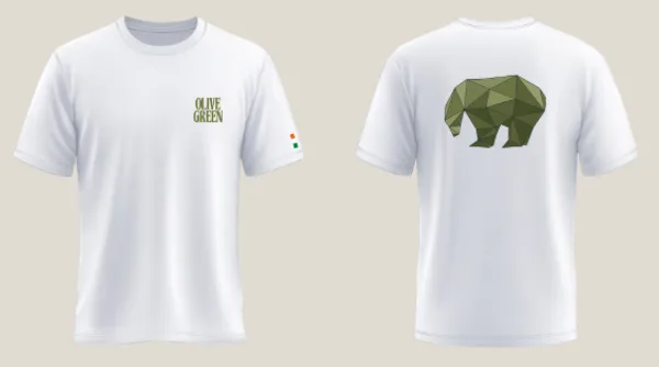 Olive_Green_Graphic_T-Shirt_-_Olive_Bear_-_Pure_White