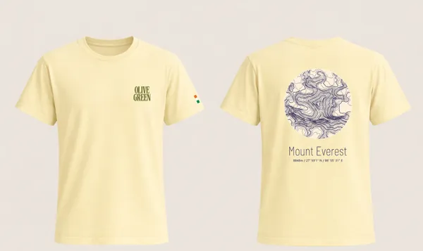 Olive_Green_Graphic_T-Shirt_-_Mount_EverestW_-_Ivory