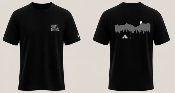 Olive_Green_Graphic_T-Shirt_-_Camp_Fire_-_Z_Black