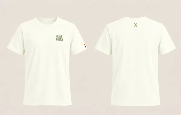 Olive_Green._T-Shirt_-_Crew_-_Light_Ivory