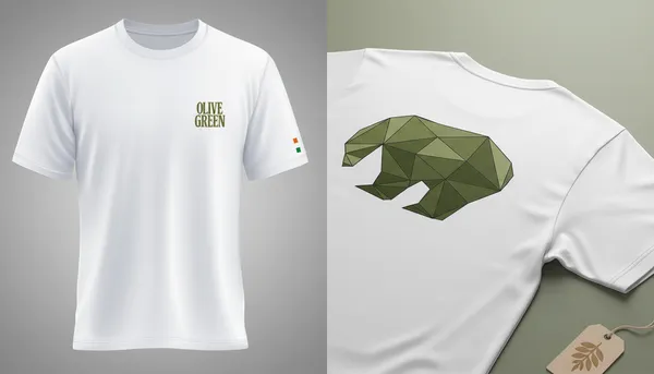 Olive_Green_Graphic_T-Shirt_-_Olive_Bear_-_Pure_White