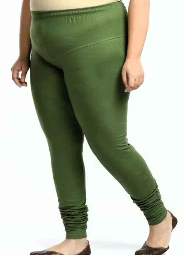 Green_Cotton_Leggings_For_Women