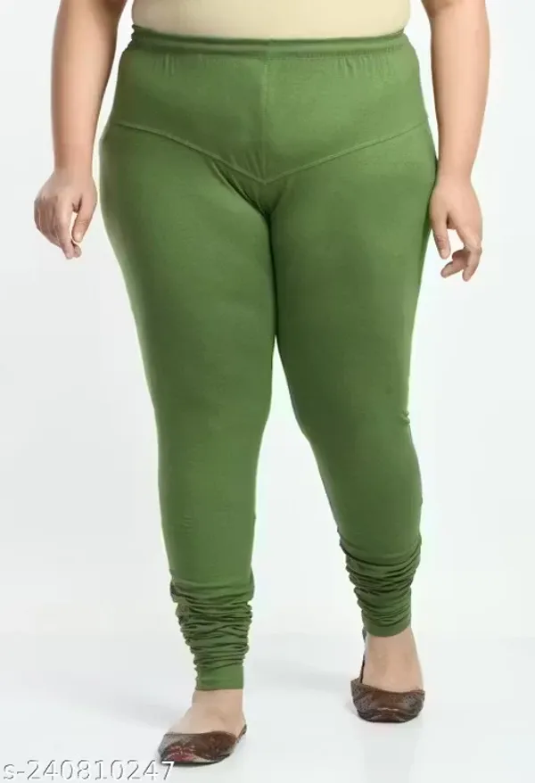 Green_Cotton_Leggings_For_Women