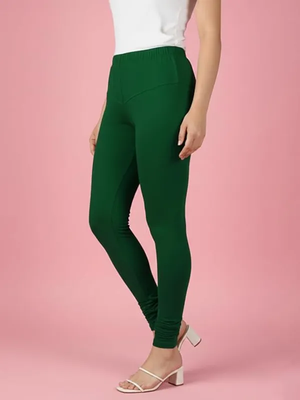 Deep_Green_Cotton_Leggings_For_Women