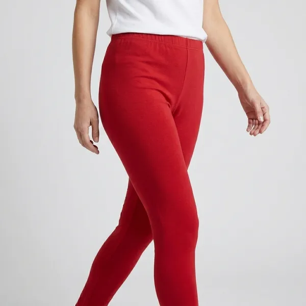 Red_Cotton_Leggings_For_Women
