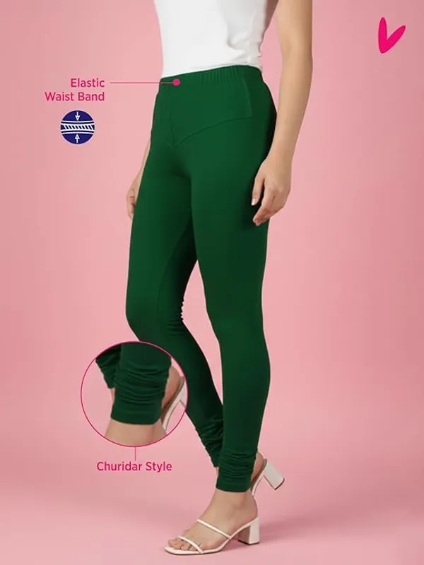 Deep_Green_Cotton_Leggings_For_Women