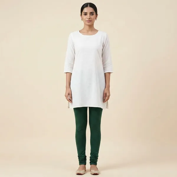Deep_Green_Cotton_Leggings_For_Women