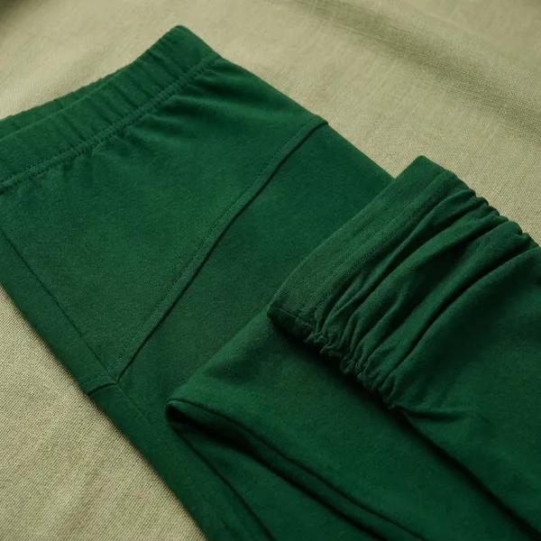 Deep_Green_Cotton_Leggings_For_Women