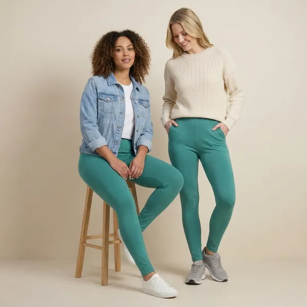 Blue_Cotton_Leggings_For_Women