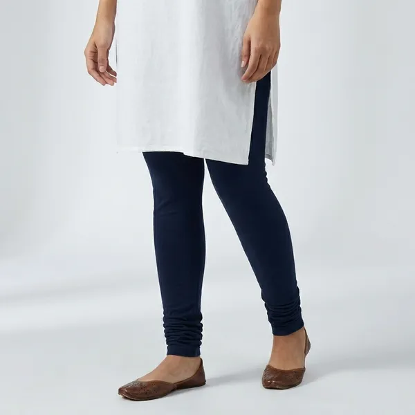 Navy_Cotton_Leggings_For_Women