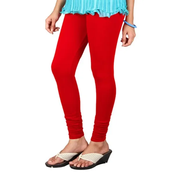 Red_Cotton_Leggings_For_Women