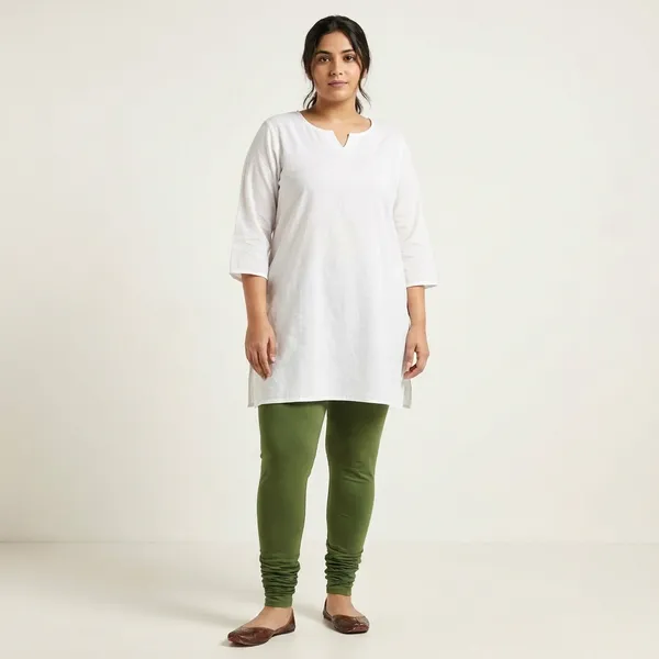 Green_Cotton_Leggings_For_Women