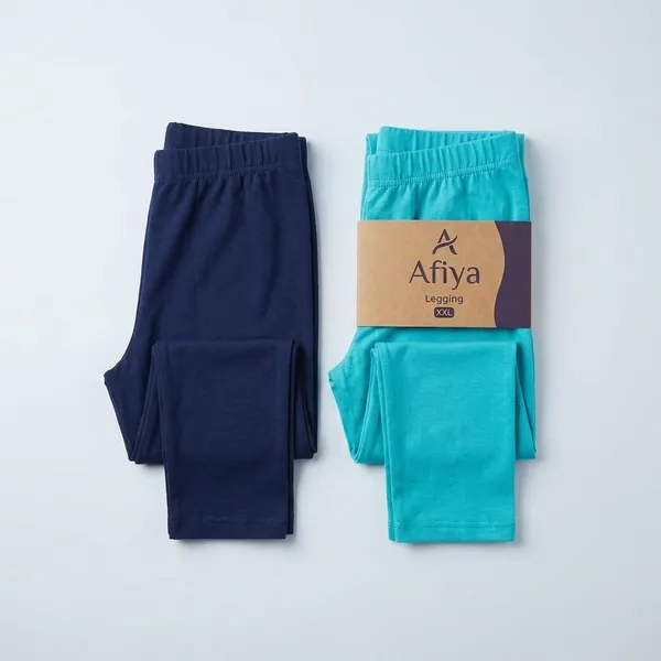 Blue_Navy_Cotton_Leggings_For_Women