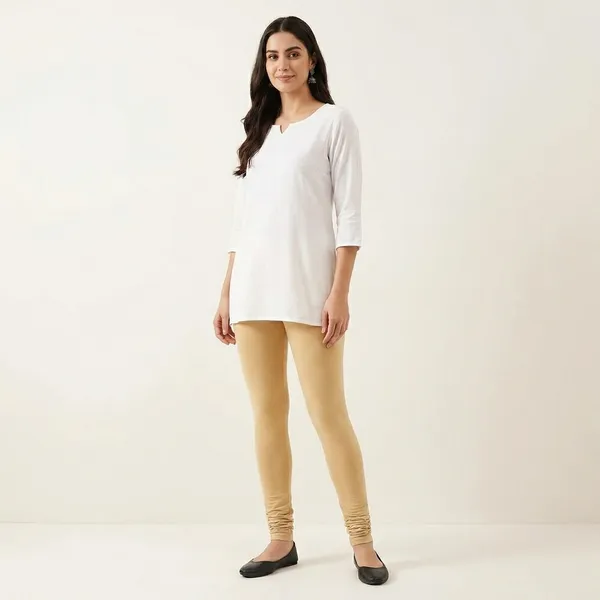 Beige_Cotton_Leggings_For_Women