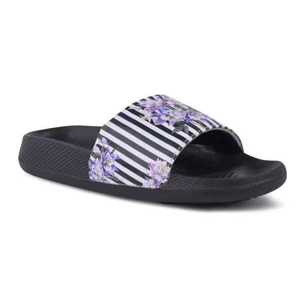 Black_Floral_Stylish_Casual_Slip_On_Flip_Flops_For_Women