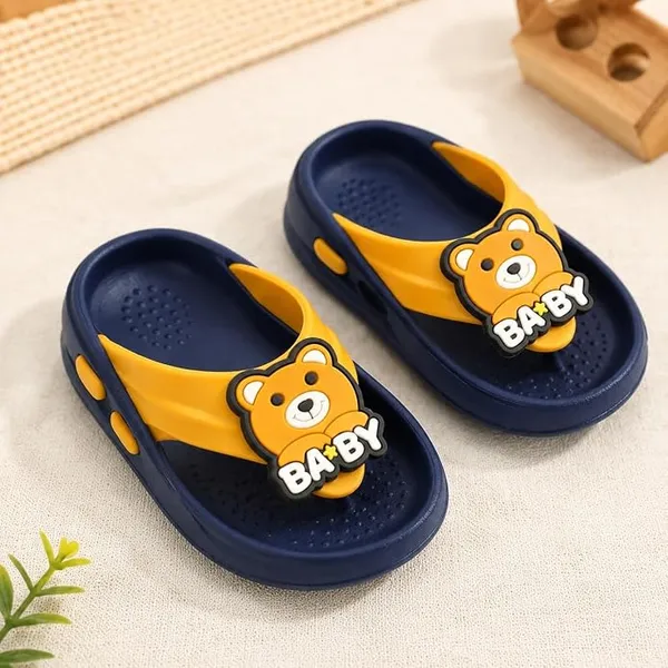 WALK_&_WALKER_Kids_Navy_Slippers_for_Boys_&_Girls_|_Cute_Teddy_Bear_Cartoon_Design_EVA_Sleeper_|_Lightweight_Soft_Comfortable_Slip-On_Footwear_for_Toddlers_&_Kids