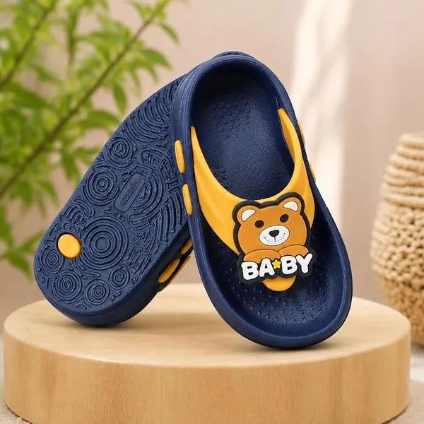 WALK_&_WALKER_Kids_Navy_Slippers_for_Boys_&_Girls_|_Cute_Teddy_Bear_Cartoon_Design_EVA_Sleeper_|_Lightweight_Soft_Comfortable_Slip-On_Footwear_for_Toddlers_&_Kids