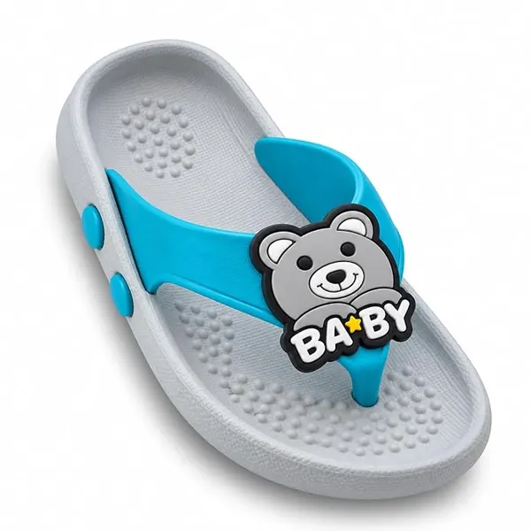 WALK_&_WALKER_Kids_Grey_Slippers_for_Boys_&_Girls_|_Cute_Teddy_Bear_Cartoon_Design_EVA_Sleeper_|_Lightweight_Soft_Comfortable_Slip-On_Footwear_for_Toddlers_&_Kids