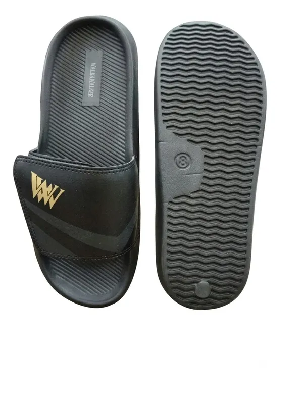 WALK_&_WALKER_Men’s_Comfortable_Black_Slide_Slippers_|_Premium_Casual_Bathroom_&_Outdoor_Slippers_with_Soft_Cushioned_Footbed,_Adjustable_Strap,_Anti-Slip_Sole_&_Lightweight_Design_|_Everyday_Wear_Footwear_for_Men