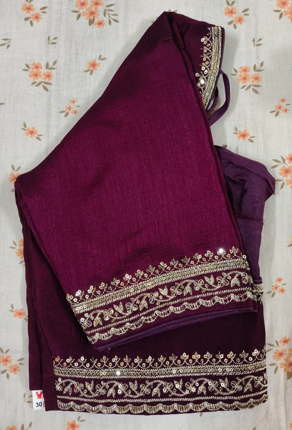 Purple_Vichitra_Silk_Gold_Border_Embroidered_Blouse_For_Women