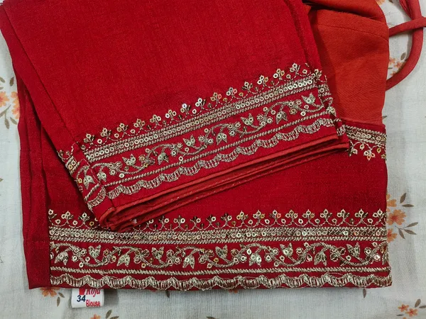 Red_Vichitra_Silk_Gota_Patti_Embroidered_Blouse_For_Women