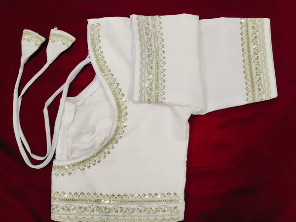 White_Vichitra_Silk_Embroidered_Blouse_For_Women