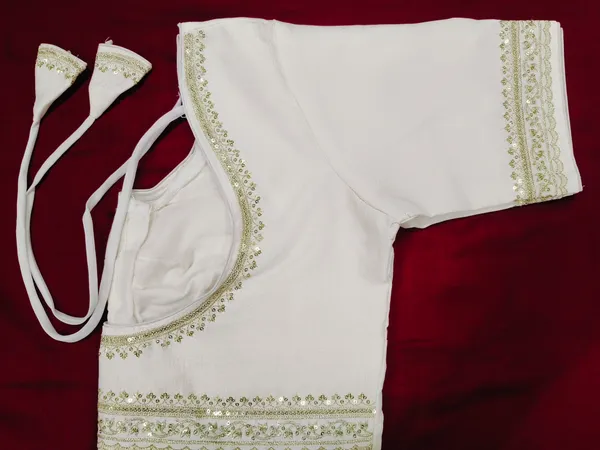 White_Vichitra_Silk_Embroidered_Blouse_For_Women