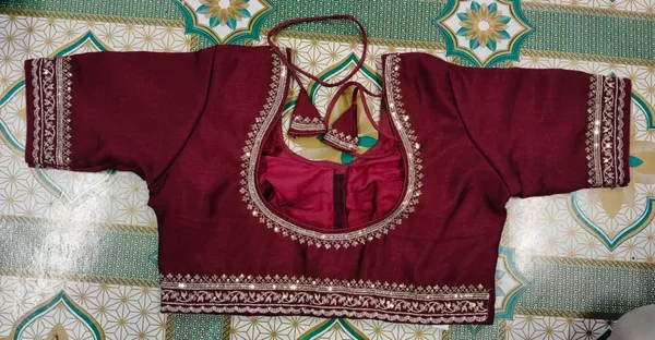 Purple_Vichitra_Silk_Gold_Border_Embroidered_Blouse_For_Women