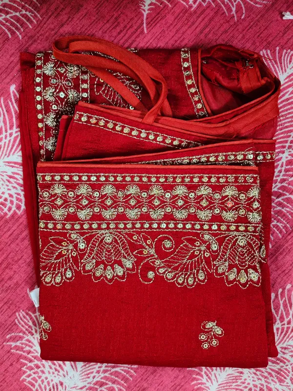 Pink_Vichitra_Silk_Silver_Embroidered_Saree_Blouse_For_Women