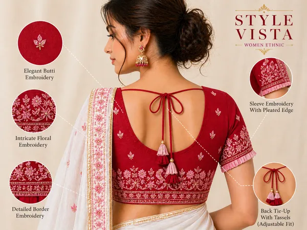 Red_Cotton_Floral_Embroidered_Tie-Up_Choli_For_Women