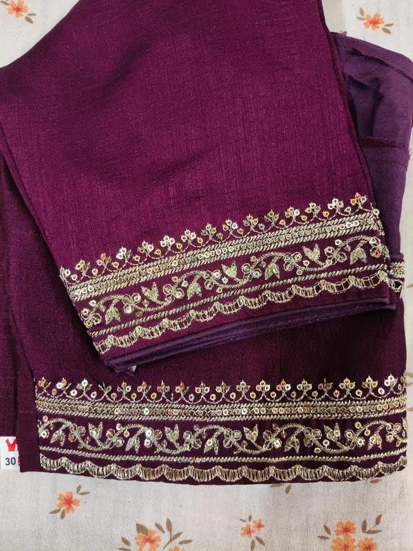 Purple_Vichitra_Silk_Gold_Border_Embroidered_Blouse_For_Women